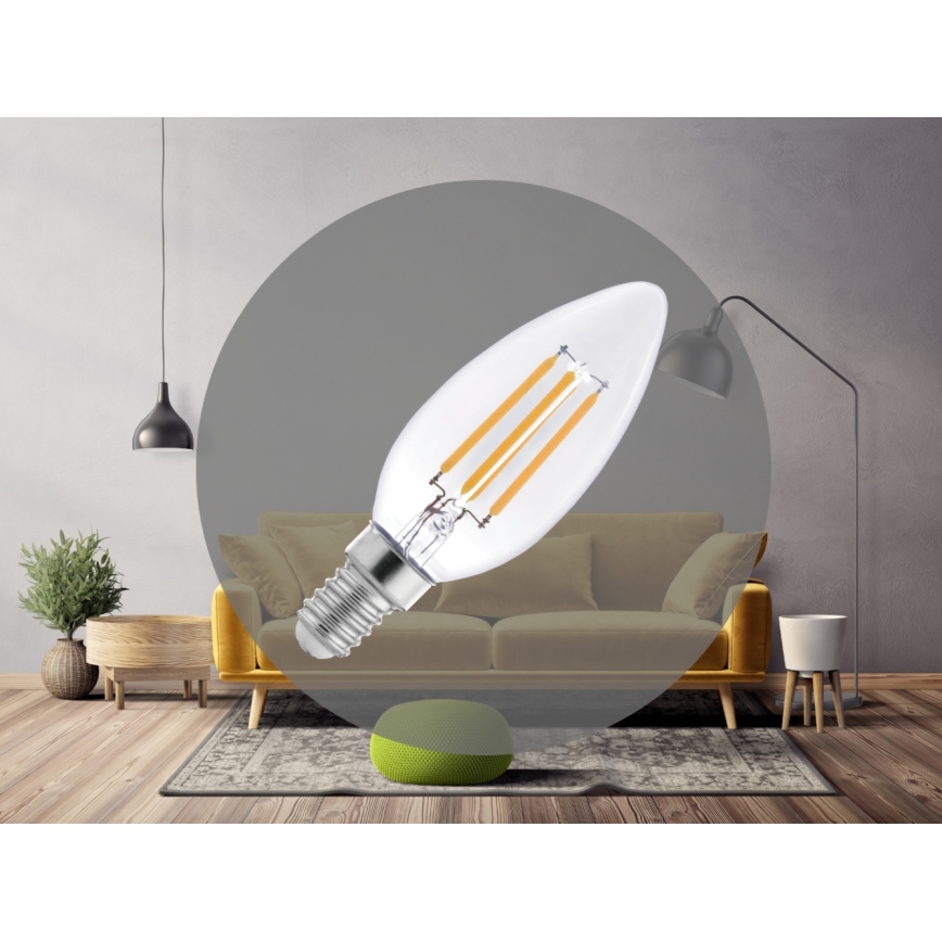 Bec LED FILAMENT C37 E14/6W/230V 4000K