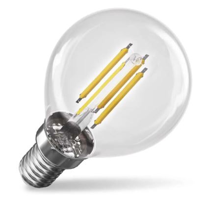 Bec LED filament E14, 3,8 W, 230 V, 4000 K, clasa energetică A