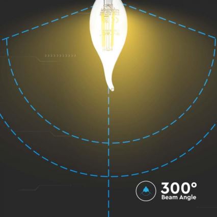 Bec LED Filament E14/4W/230V 3000K