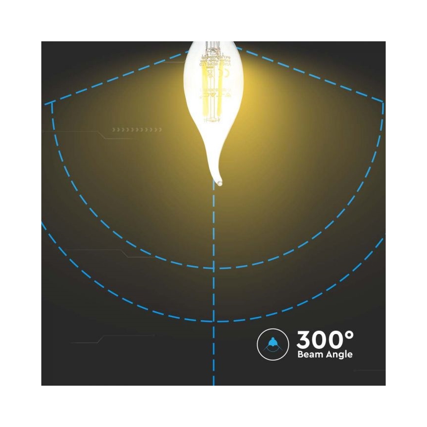 Bec LED Filament E14/4W/230V 3000K