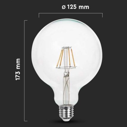 Bec LED FILAMENT G125 E27/10W/230V 3000K