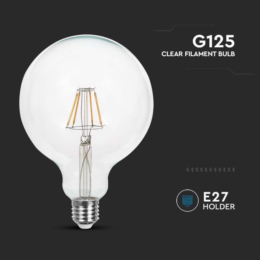 Bec LED FILAMENT G125 E27/10W/230V 6400K