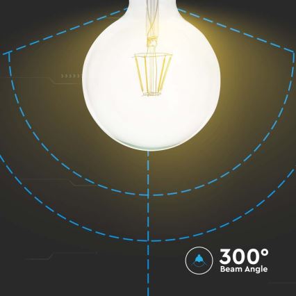 Bec LED FILAMENT G125 E27/10W/230V 6400K