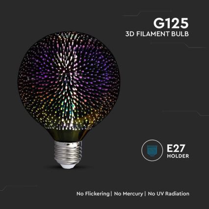 Bec LED FILAMENT G125 E27/4W/230V 3000K