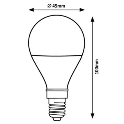 Bec LED G45 E14/2W/230V 3000K clasă energetică A Rabalux