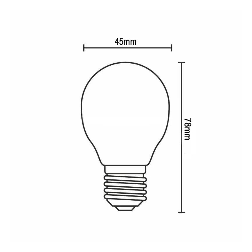 Bec LED FILAMENT G45 E14/4W/230V 4000K