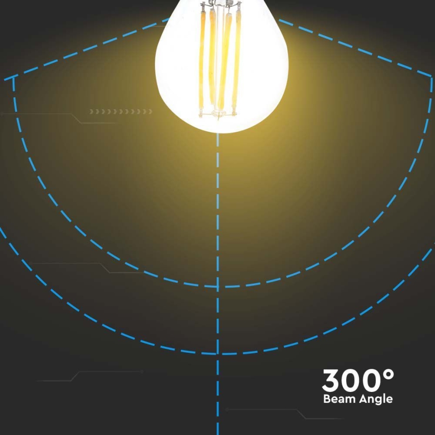 Bec LED FILAMENT G45 E27/6W/230V 3000K