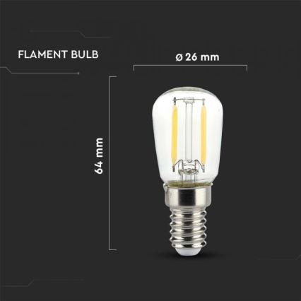 Bec LED Filament ST26 E14/2W/230V 6500K