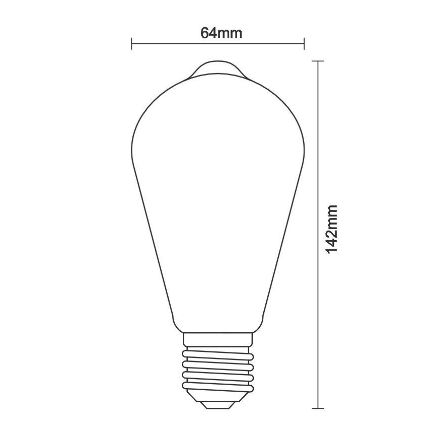 Bec LED FILAMENT ST64 E27/12W/230V 4000K