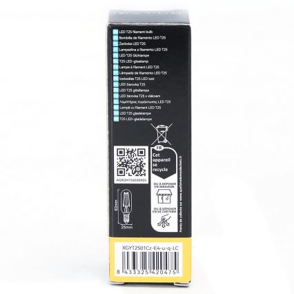 Bec LED FILAMENT T25 E14/4W/230V 3000K - BRILAGI