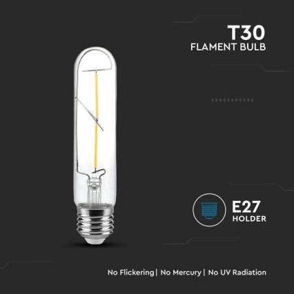 Bec LED FILAMENT T30 E27/2W/230V 3000K