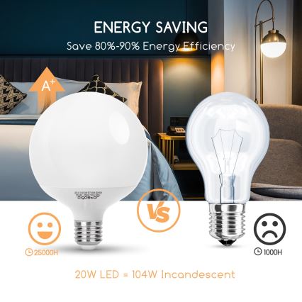 Bec LED G120 E27/20W/230V 3000K - Aigostar