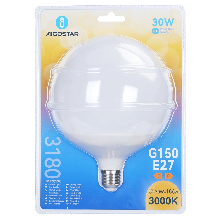 Bec LED G150 E27/30W/230V 3000K - Aigostar