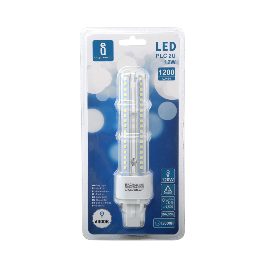 Bec LED G24D-3/12W/230V 6500K Aigostar