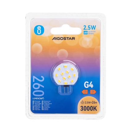 Bec LED G4/2,5W/12V 3000K - Aigostar