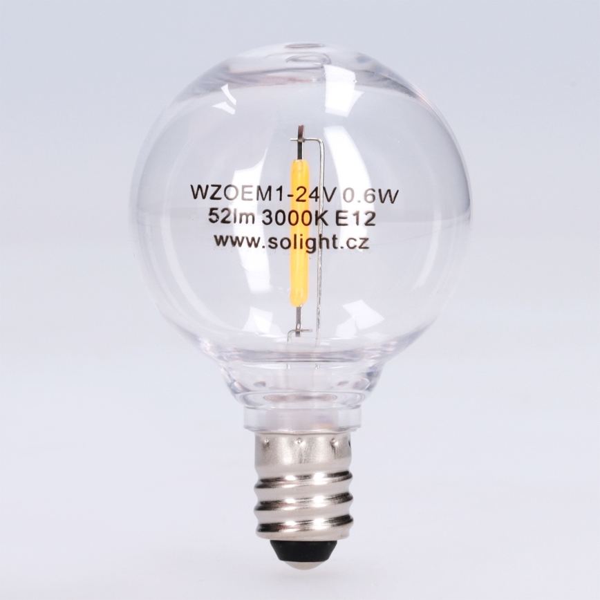 Bec LED G40 E12/0,6W/24V 3000K - Brilagi