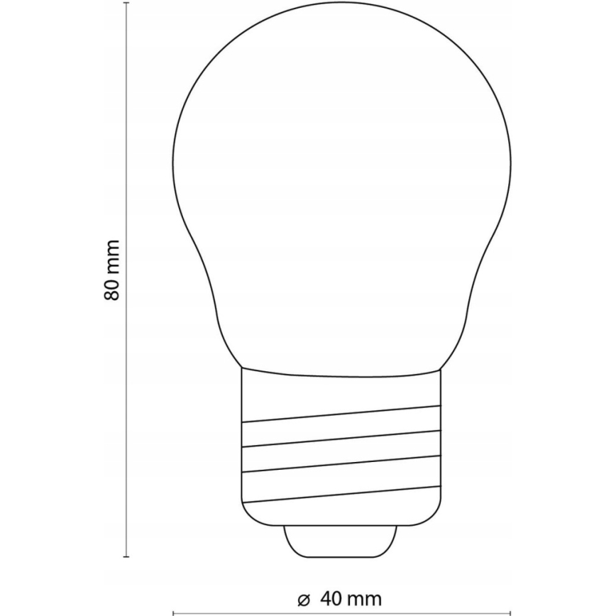 Bec LED G45 chihlimbar E27, 4,5 W, 230 V, 2200 K