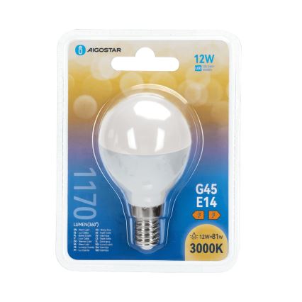 Bec LED G45 E14/12W/230V 3000K - Aigostar