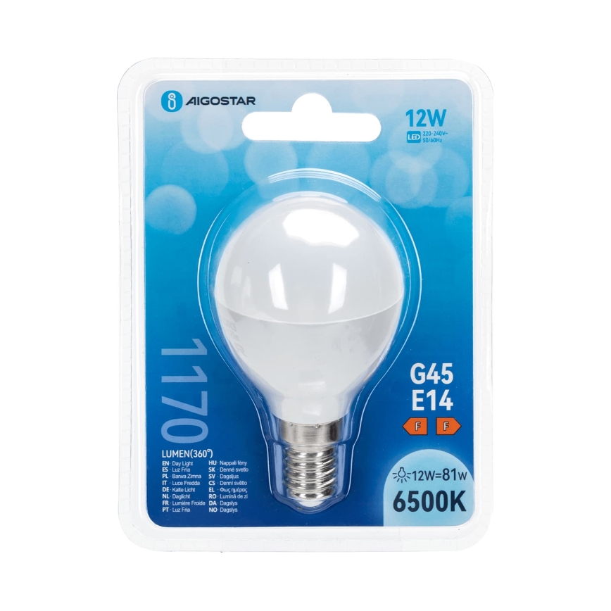 Bec LED G45 E14/12W/230V 6500K - Aigostar