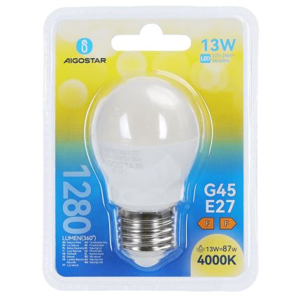 Bec LED G45 E27/13W/230V 4000K - Aigostar