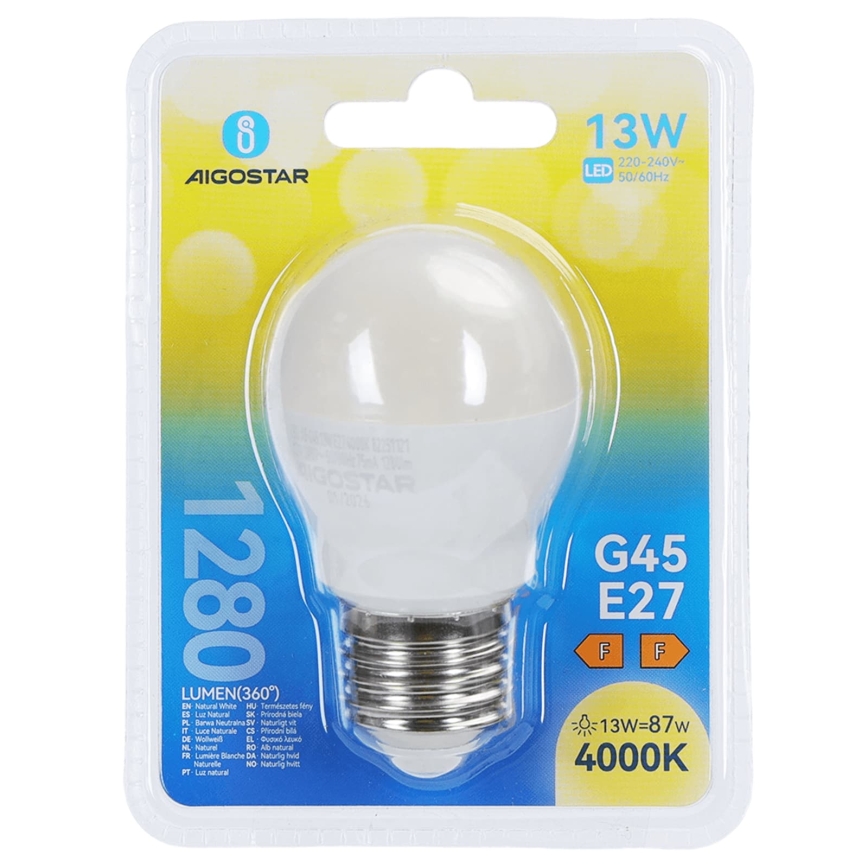 Bec LED G45 E27/13W/230V 4000K - Aigostar
