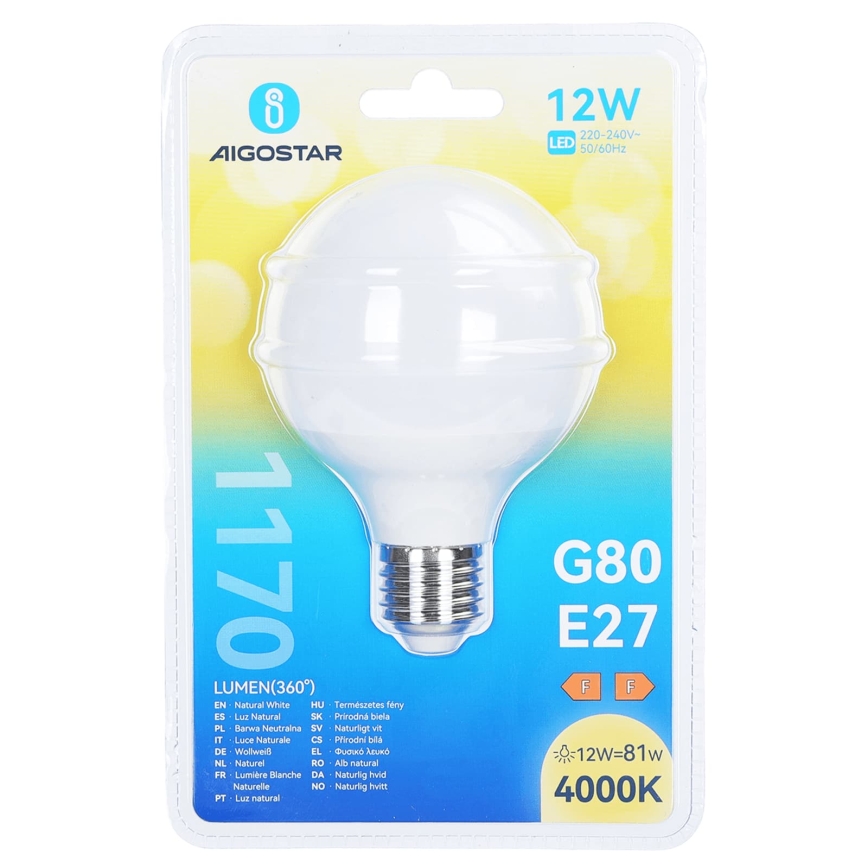 Bec LED G80 E27/12W/230V 4000K - Aigostar