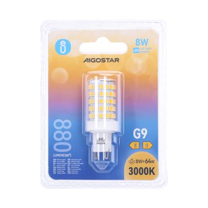 Bec LED G9/8W/230V 3000K - Aigostar