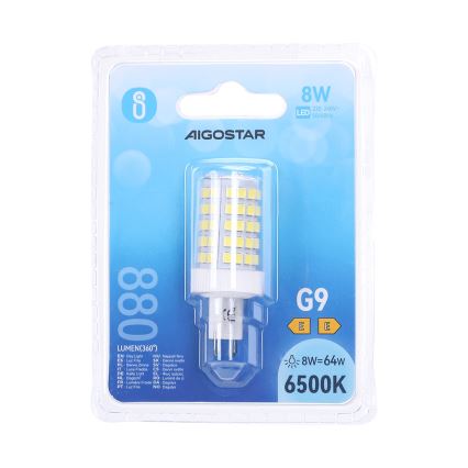 Bec LED G9/8W/230V 6500K - Aigostar
