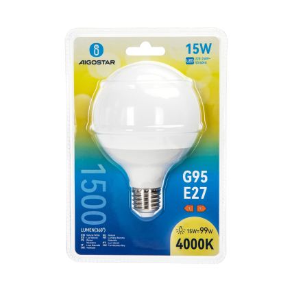 Bec LED G95 E27/15W/230V 4000K - Aigostar