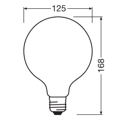 Bec LED GLOBE CLASSIC cu filament G125 E27/11,6W/230V 4000K - Ledvance
