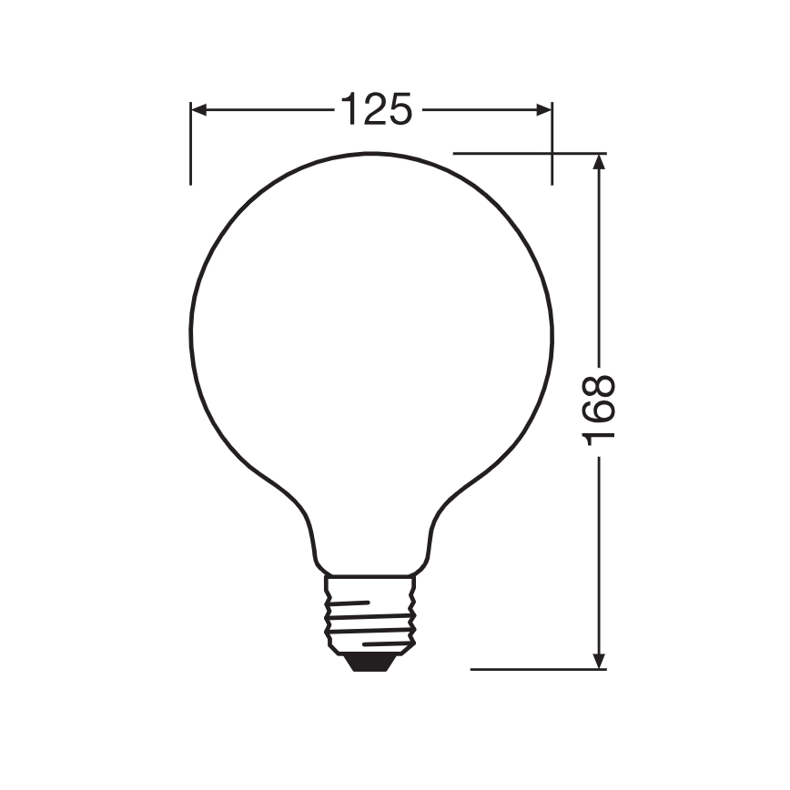Bec LED GLOBE CLASSIC cu filament G125 E27/11,6W/230V 4000K - Ledvance