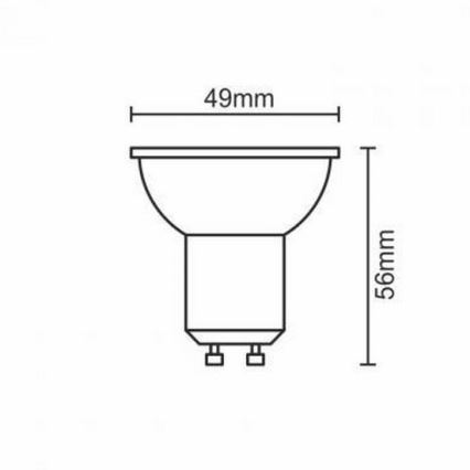 Bec LED GU10/6W/230V 3000K negru
