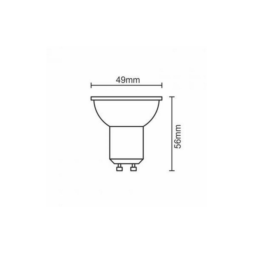 Bec LED GU10/6W/230V 3000K negru