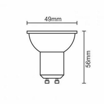 Bec LED GU10/6W/230V 4000K negru