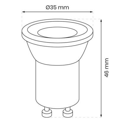 Bec LED GU10-MR11/3W/230V 3000K