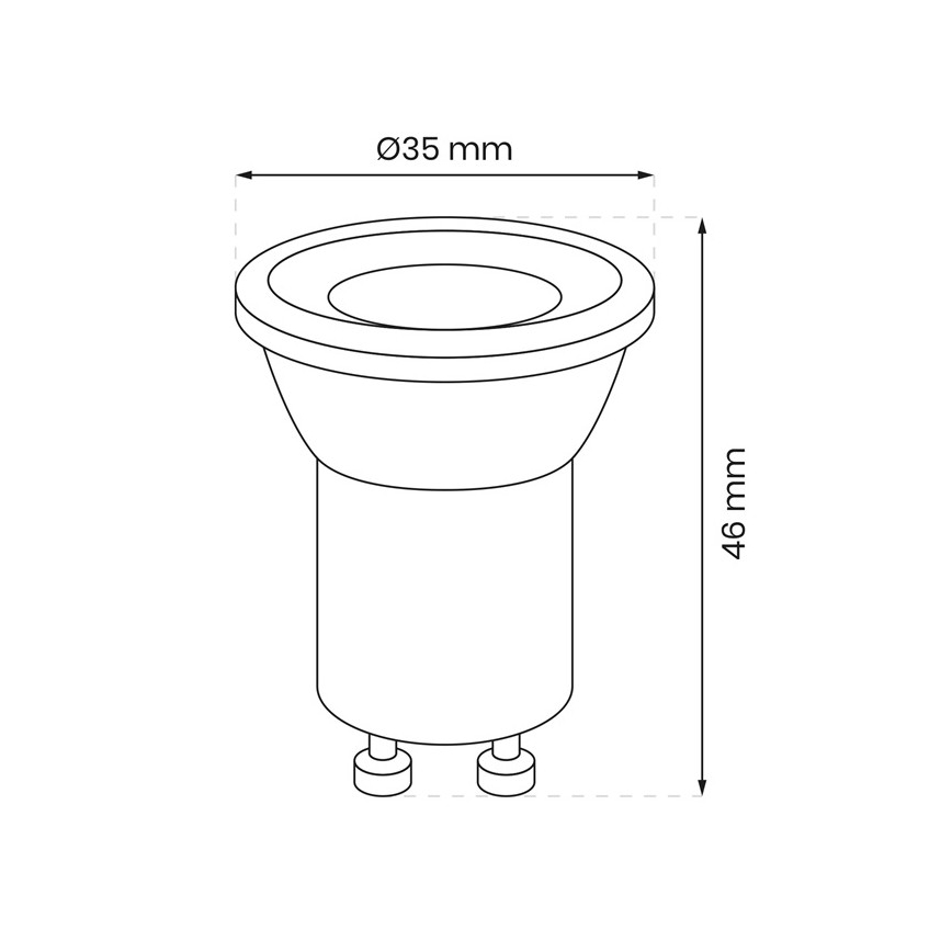 Bec LED GU10-MR11/3W/230V 3000K