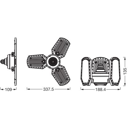 Bec LED HIGHBAY E27/40W/230V 4000K - Osram