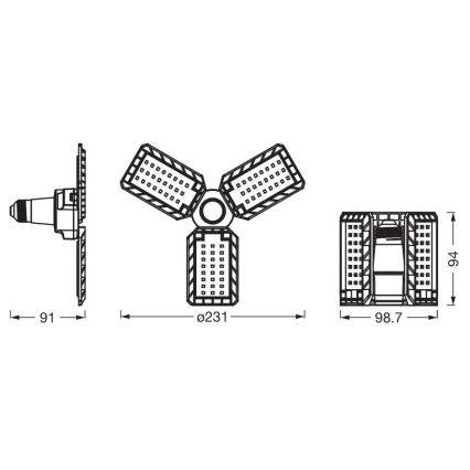 Bec LED Ledvance HIGHBAY E27/17W/230V 4000K