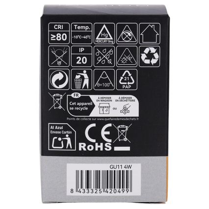 Bec LED MR11 GU10/4W/230V 3000K - BRILAGI