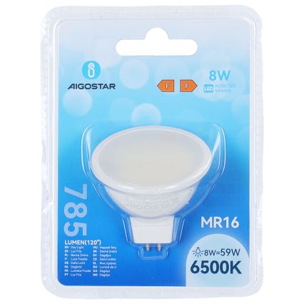 Bec LED MR16 GU5,3/8W/12V 6500K - Aigostar