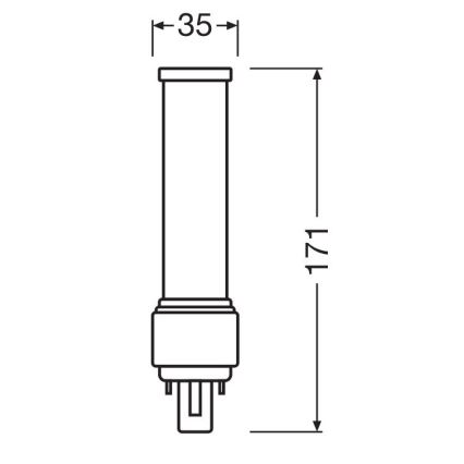 Bec LED Osram G24d-3/9W/230V 3000K