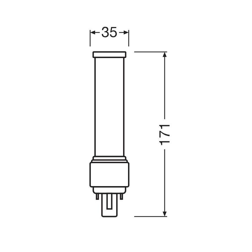 Bec LED Osram G24d-3/9W/230V 3000K