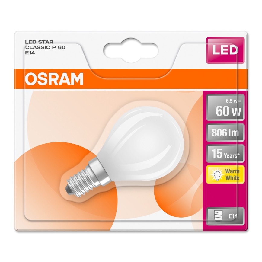 Bec LED Osram STAR E14/6,5W/230V 2700K