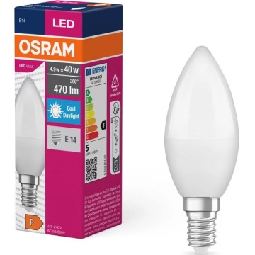 Bec LED Osram VALUE B40 E14/4,9W/230V 6500K