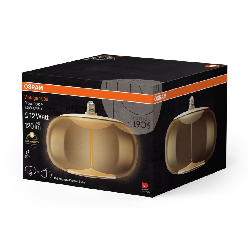 Bec LED Osram VINTAGE FILAMENT E27/2,5W/230V 2700K