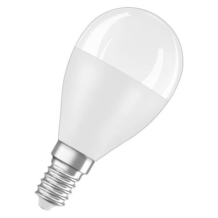 Bec LED P45 din plastic reciclat, soclu E14, 7,5 W, 230 V, 2700 K - Osram
