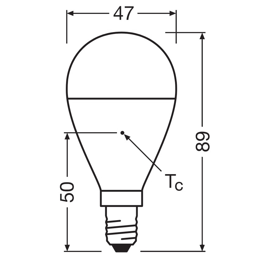 Bec LED P45 din plastic reciclat, soclu E14, 7,5 W, 230 V, 2700 K - Osram