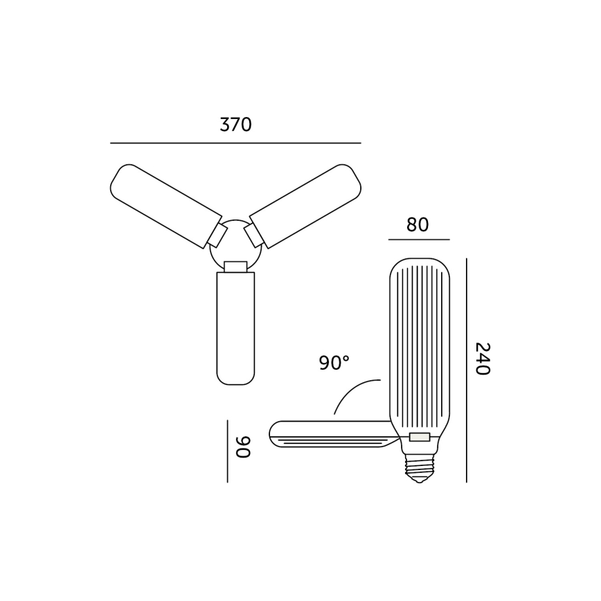 Bec LED pentru creșterea plantelor PLANTY E27/24W/230V 1200K