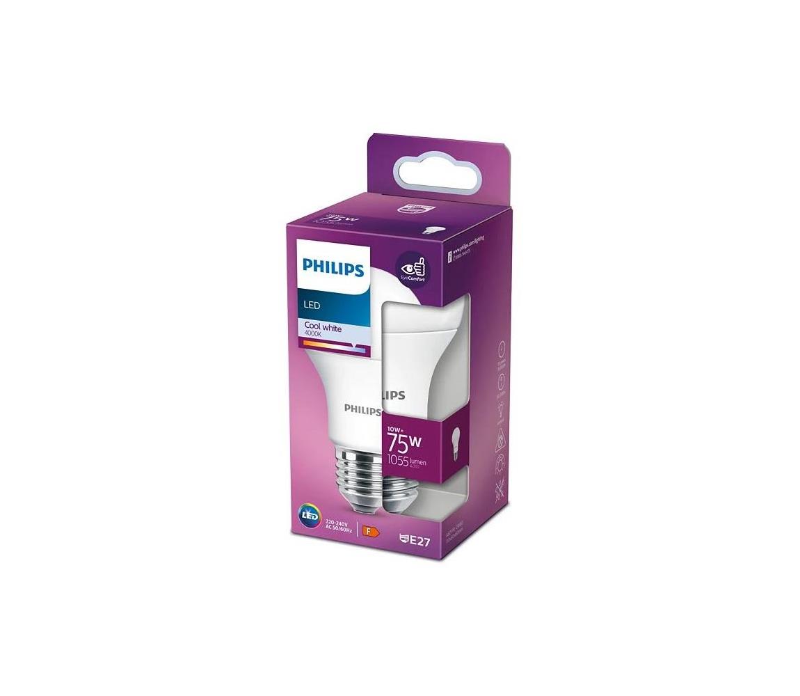 Bec LED Philips A60 E27/10W/230V 4000K