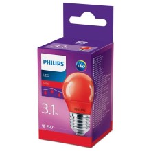Bec LED Philips E27/3,1W/230V roșu